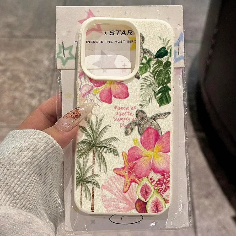 TPU Material Tropical Beach Coconut Tree Sea Turtle Fig Phone Case For Xiaomi 15T 14T 13T Pro 15 14 13 Poco F7 F6 X7 X6 X5 Cover