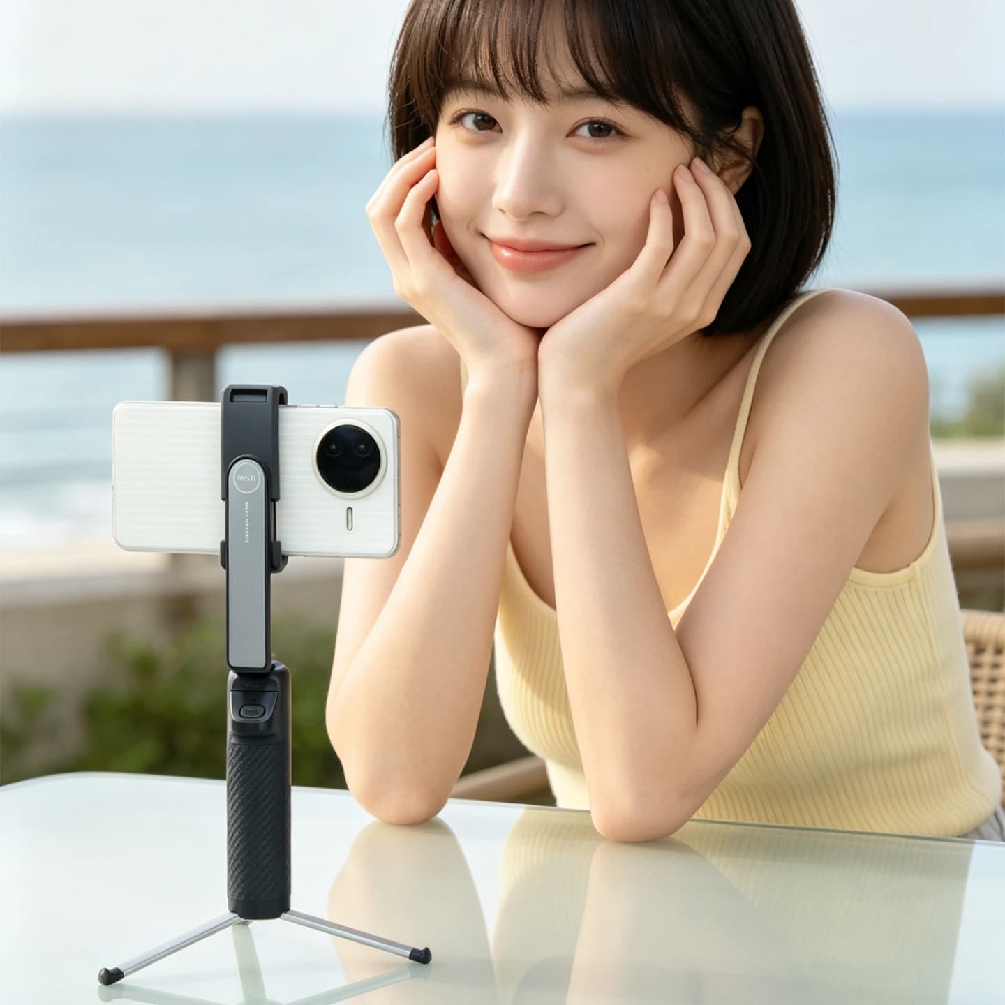 6 Sections Telescopic Selfie Stick Tripod Stand Bluetooth-compatible Wireless Remote for Outdoor Travel Vlogging Live Streaming
