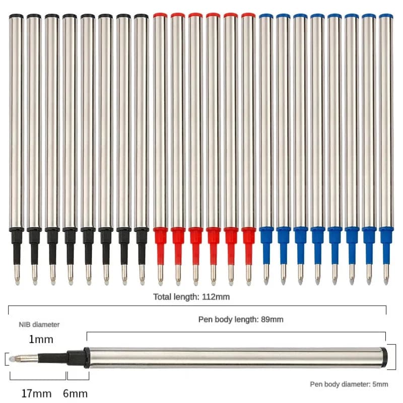 G5 Metal Ballpoint Pen Refill For Parker Pens L:11cm Black Blue Red Ink Rods Refill Writing Drawing School Supplies Stationery