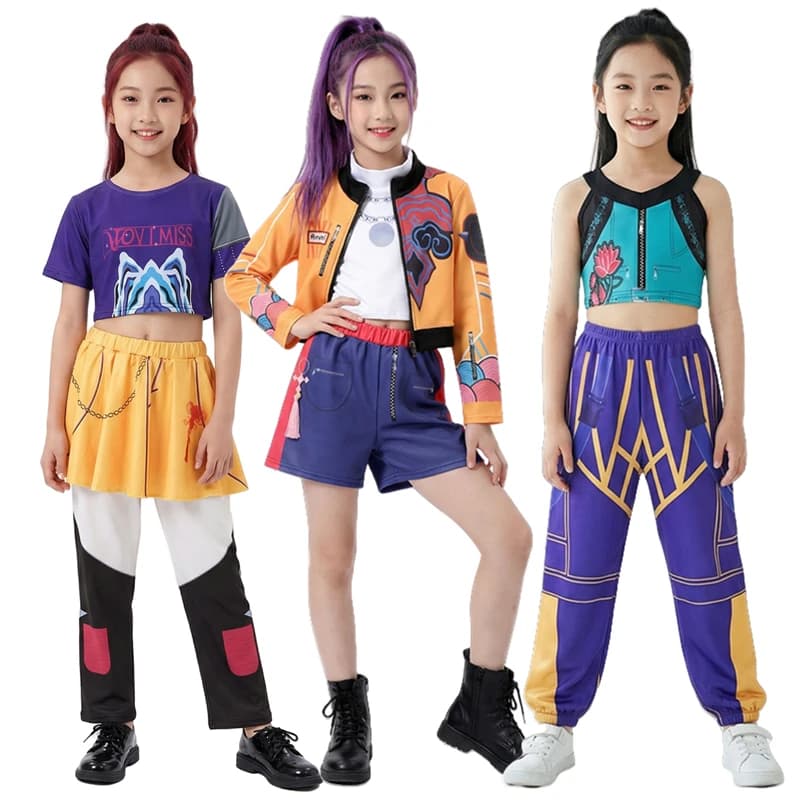 Costume da Personaggio Rumi per Ragazze, Outfit Trend ZoeMi per Giochi di Ruolo, Abbigliamento per Esibizioni di Canto e Danza, per Halloween, Feste e Carnevale