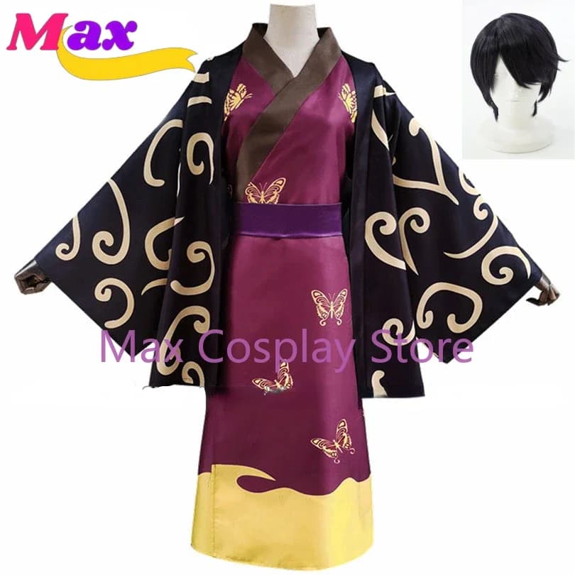 Max Cos Anime Takasugi Shinsuke Kimono Costume Cosplay Carnevale Halloween Festa di Natale Abbigliamento Dimensioni personalizzate