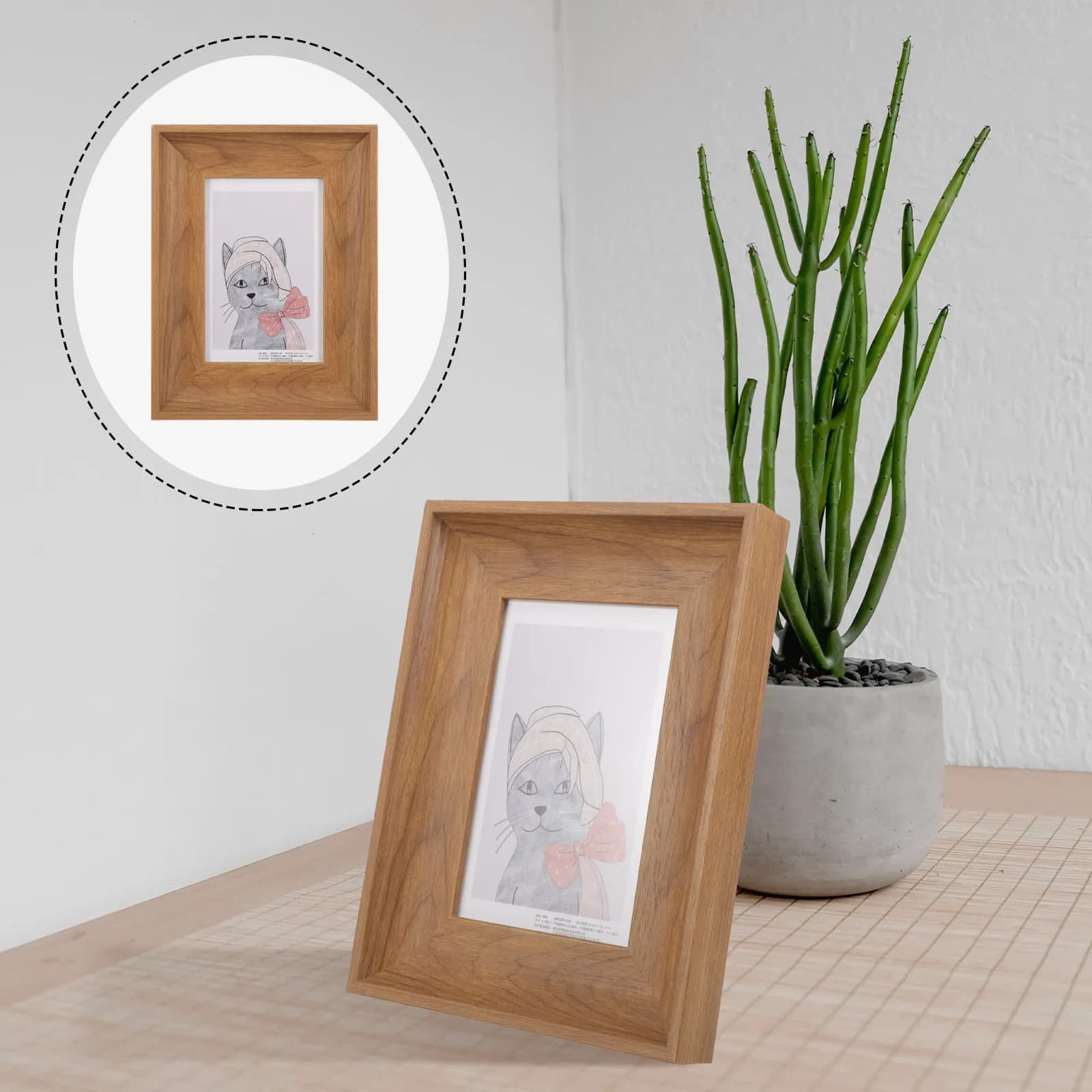 Cornice Portafoto per Casa, Cornici Ornamentali in Resina con Fiori, da Tavolo o da Appendere