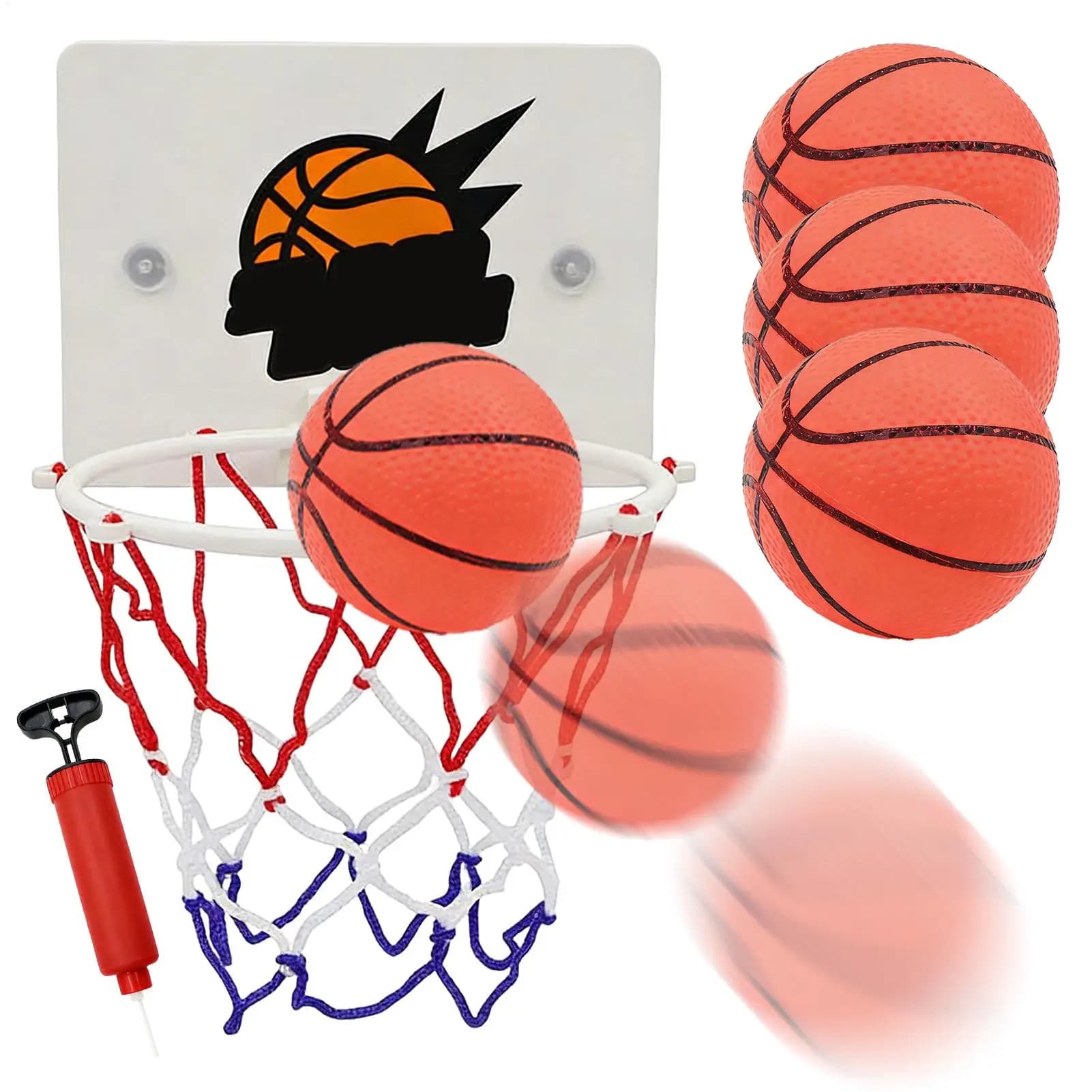 Mini Basketball Set with Suction Cup, Basketball Game for Interior Without Drilling