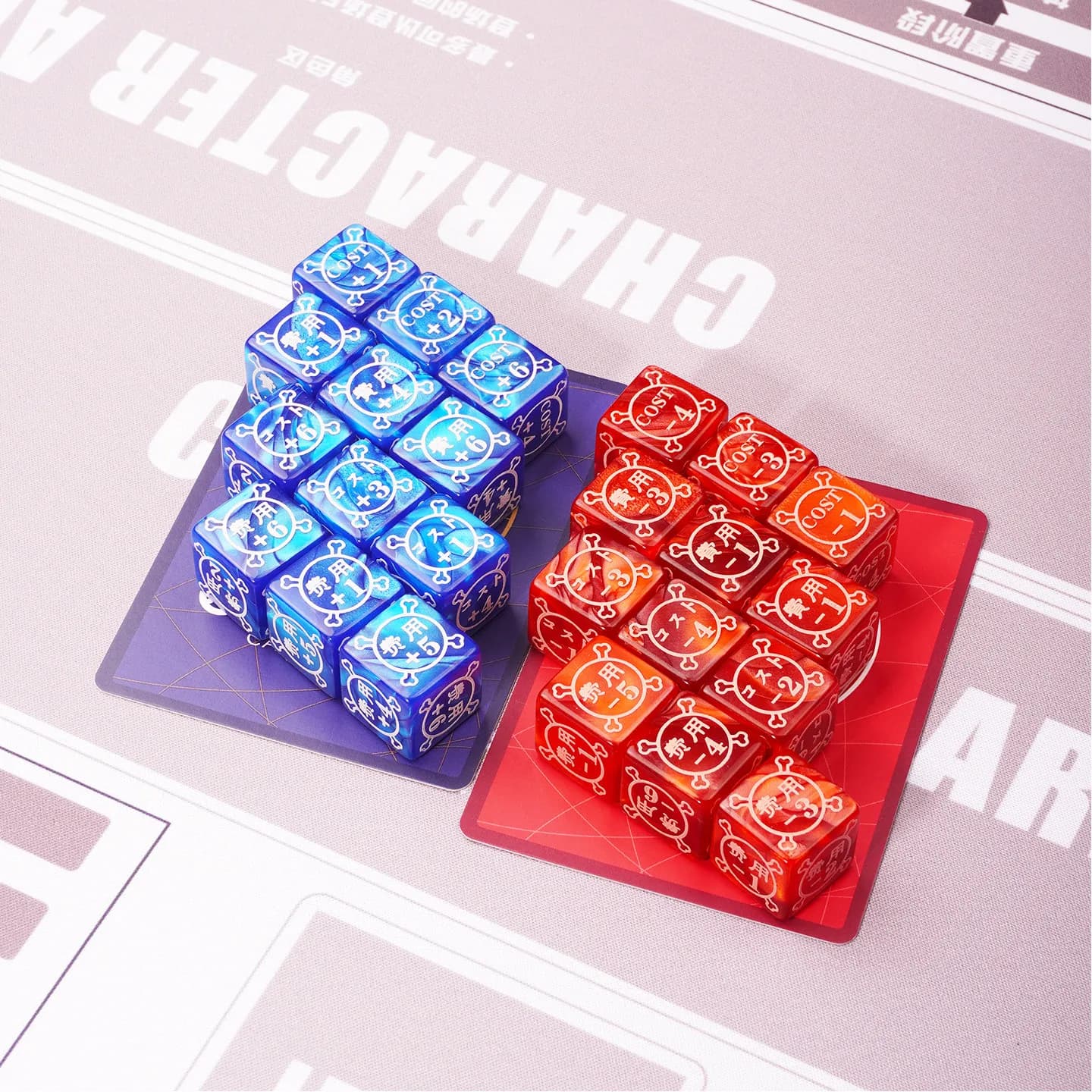 Set di Indicatori per Gioco One Piece OPCG in Scatola di Metallo, Dadi in Plastica per Punteggio, Potenza d'Attacco, Costo, Iniziativa, DP, Giochi da Tavolo