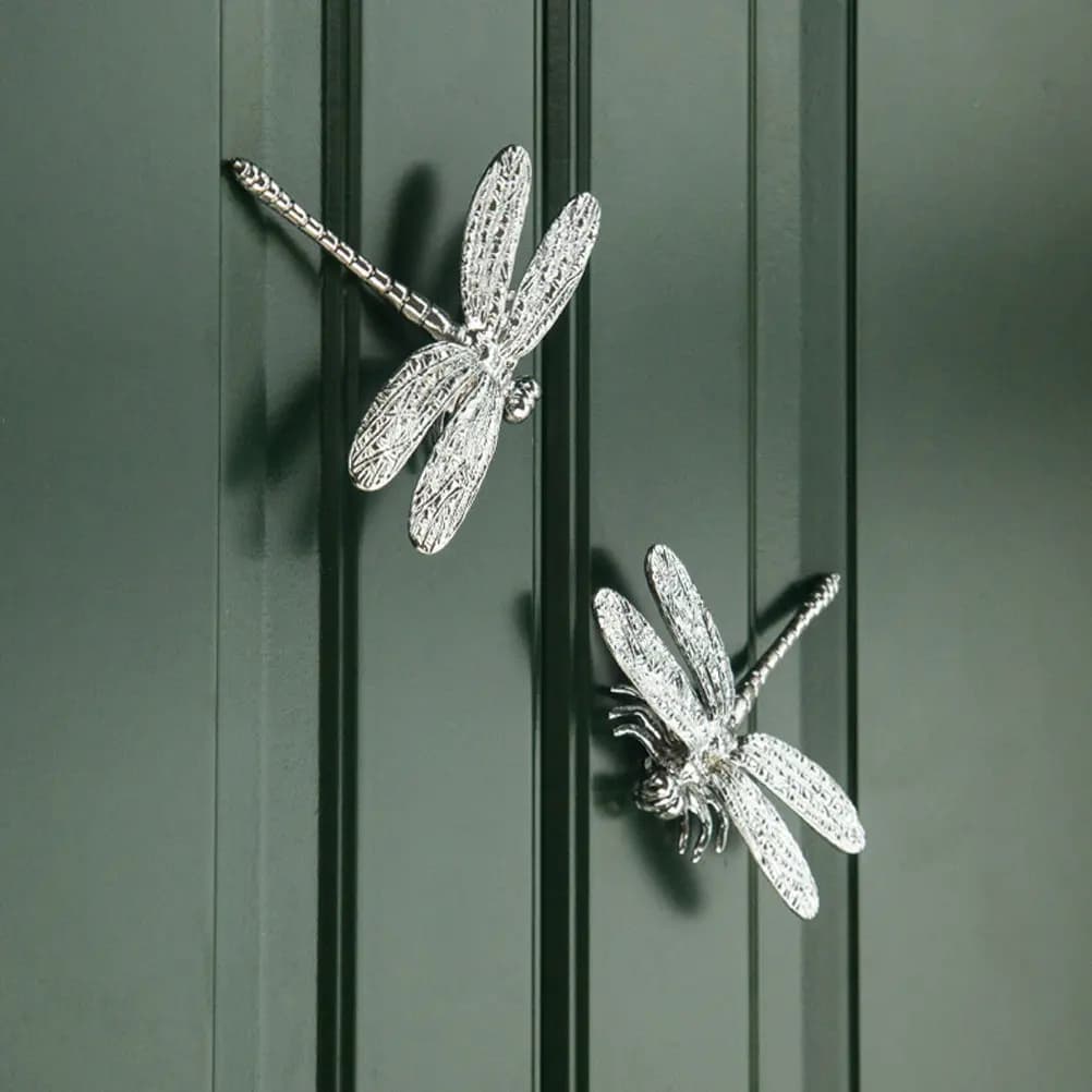 Maniglie per Porte e Cassetti in Ottone Stile Libellula di Lusso, Maniglie di Ricambio per Armadi e Mobili