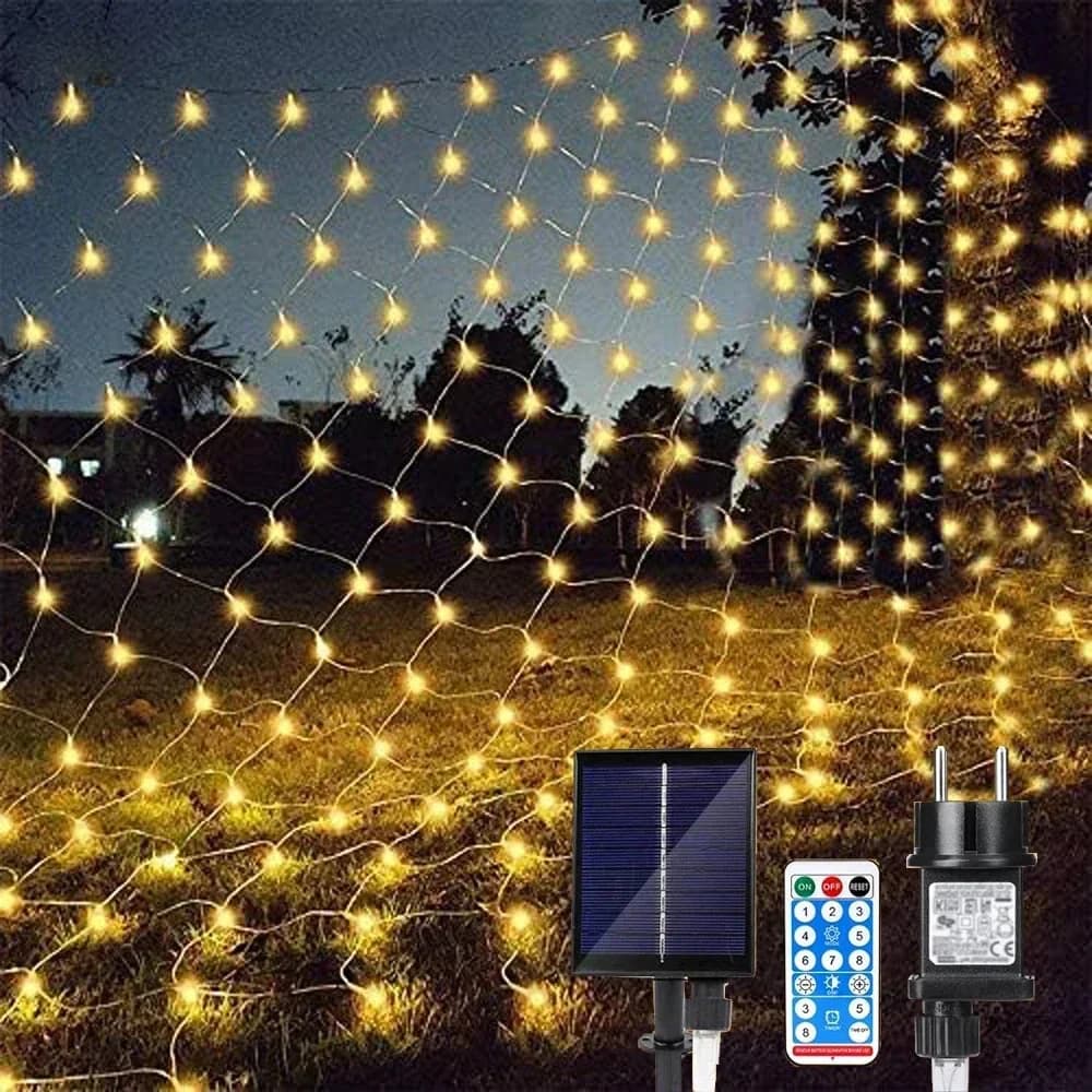 Lampada Solare a LED per Rete da Pesca, Decorazione da Giardino, Lampada da Prato, Prodotti per Esterni, Ingrosso, 2x3m