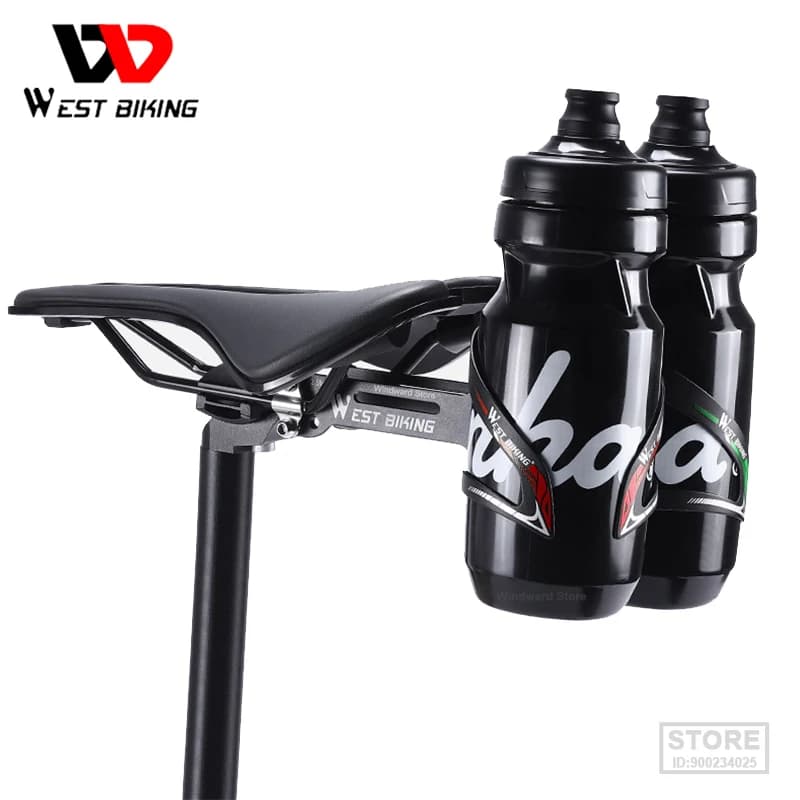 WEST BIKING Doppia tazza Portaborraccia per bicicletta Supporto per estensione sella Staffe per bollitore da ciclismo Parti di accessori per bici da strada MTB