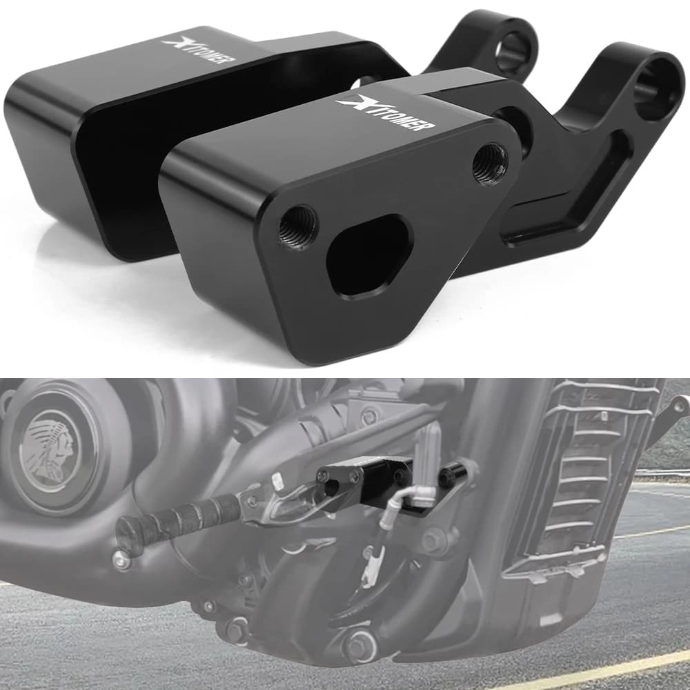 Set di Poggiapiedi Regolabili Compatibili con Indian Scout Bobber / Rogue 2017-2022 2023 2024, Kit Adattatore per Controllo a Pedale con Portata Ridotta