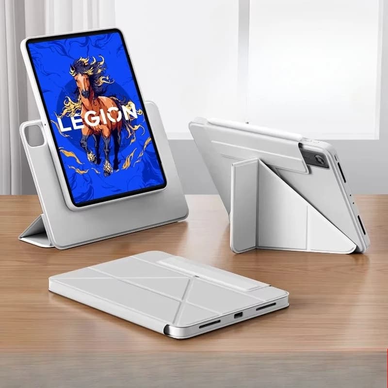 Custodia Trasparente Magnetica Pieghevole e Rimovibile per Lenovo LEGION Y700 5a Gen 8.8 pollici 2026 TB323FU con Porta Penna