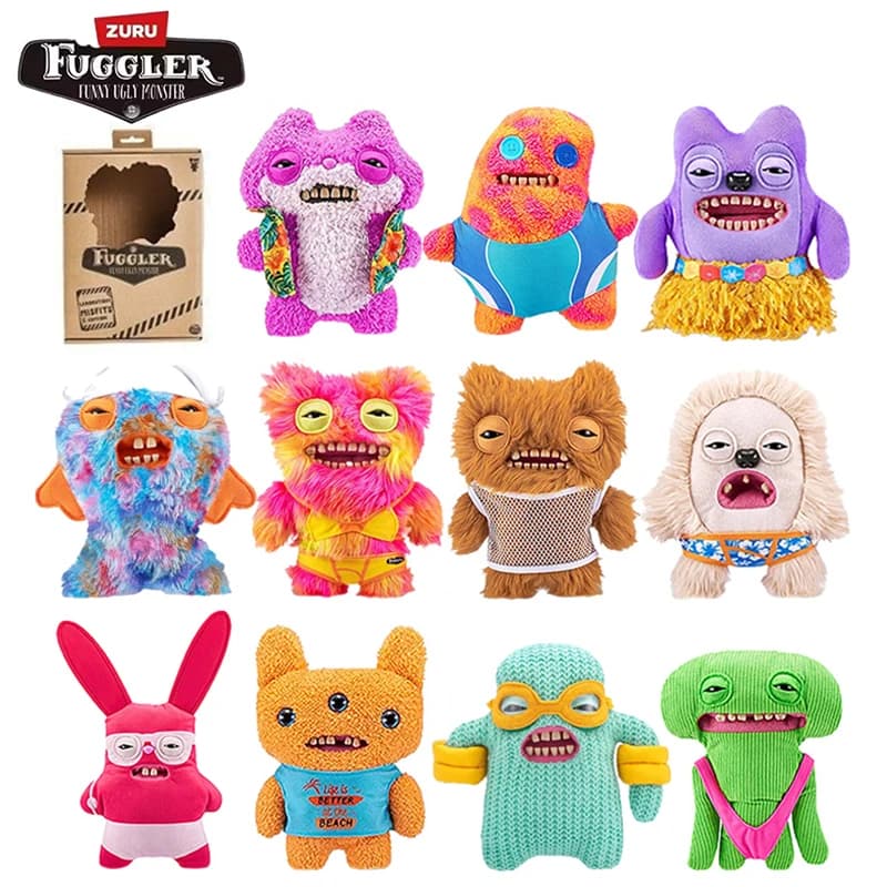 Fuggler Vacay Vibes Series Doll Resort Collezione di vacanze Denti Mostro Brutto Carino Morbido Peluche Figure di cartoni animati Regali per bambini
