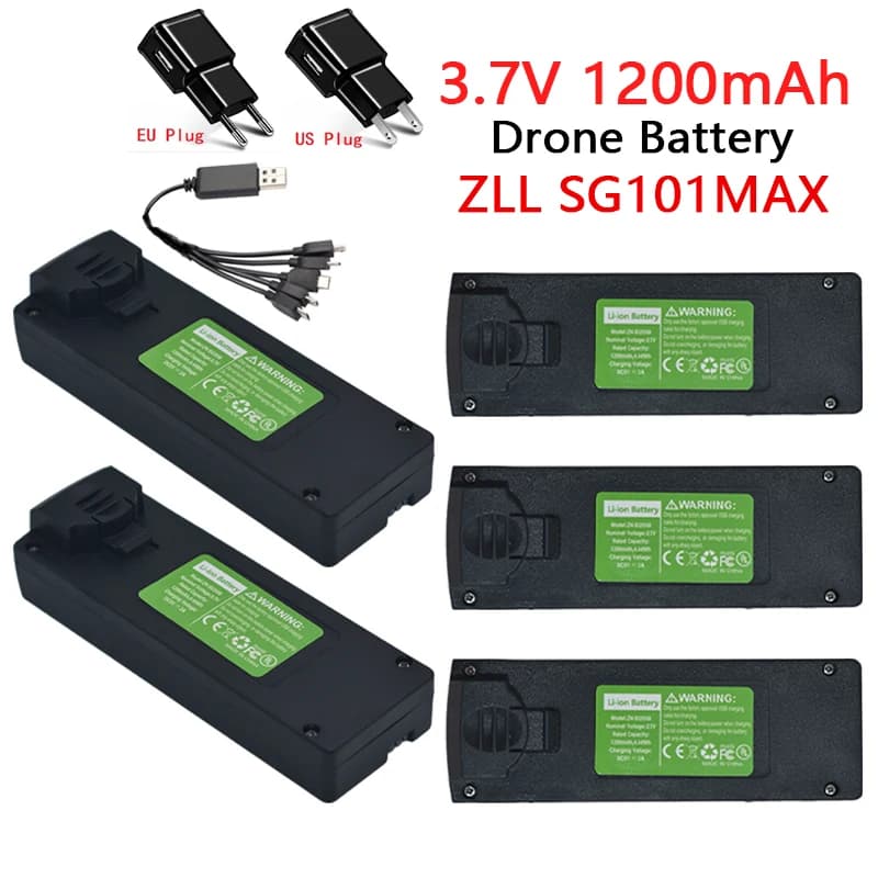 Dotato di accessori caricabatterie, batteria Lipo drone SG101 MAX Pro da 3,7 V 1200 mAh, batteria per veicoli aerei
