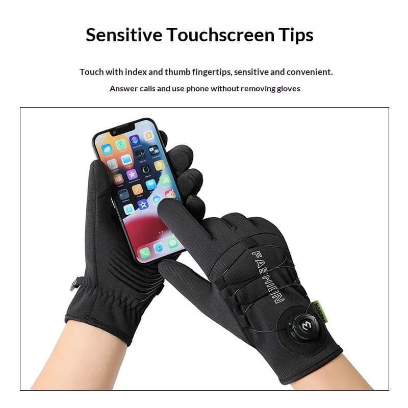 Motorcycle Autumn Winter Warm Fleece Gloves Touch Screen Outdoor Cycling Snow Play Waterproof anti-slip Ski Snowboard Gloves
