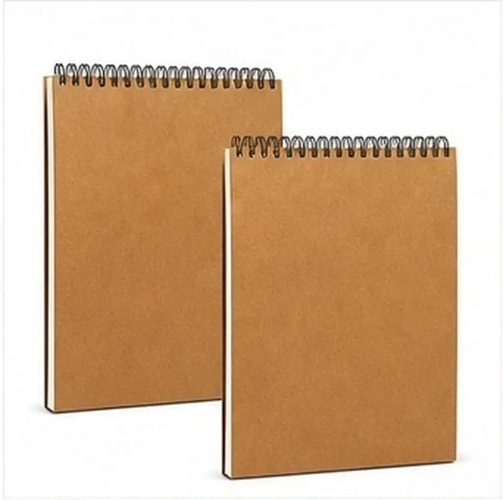 2Pcs Sketch Notebooks A5 Spiral Simple Drawing Notepads Painting Notebook Writing Sketchbooks for Students Outdoors