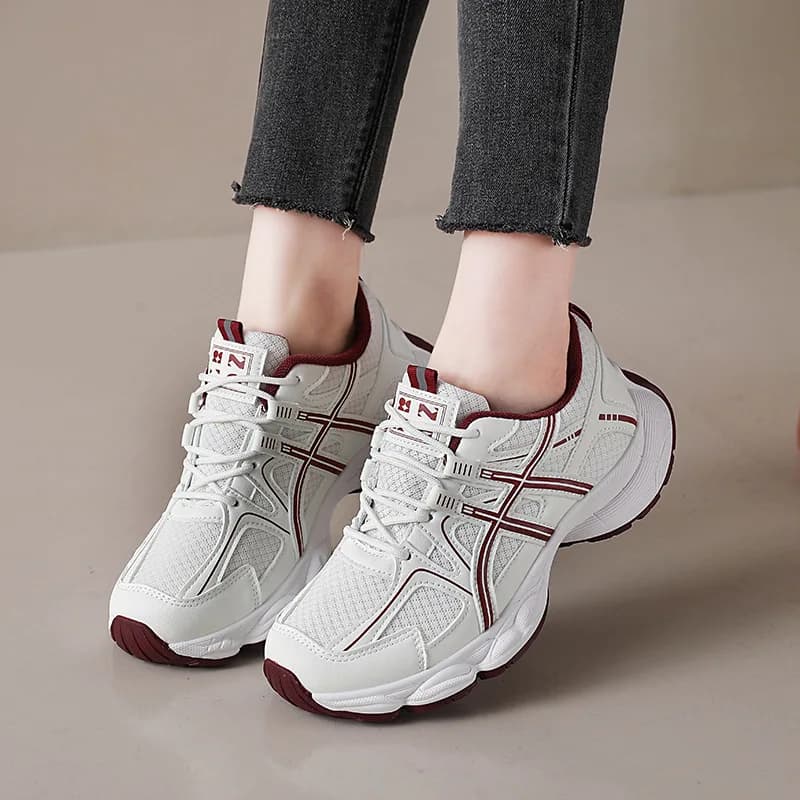 Scarpe Sportive da Donna alla Moda per Primavera ed Estate, Traspiranti e Leggere, Scarpe Casual con Suola Spessa per Camminata Quotidiana