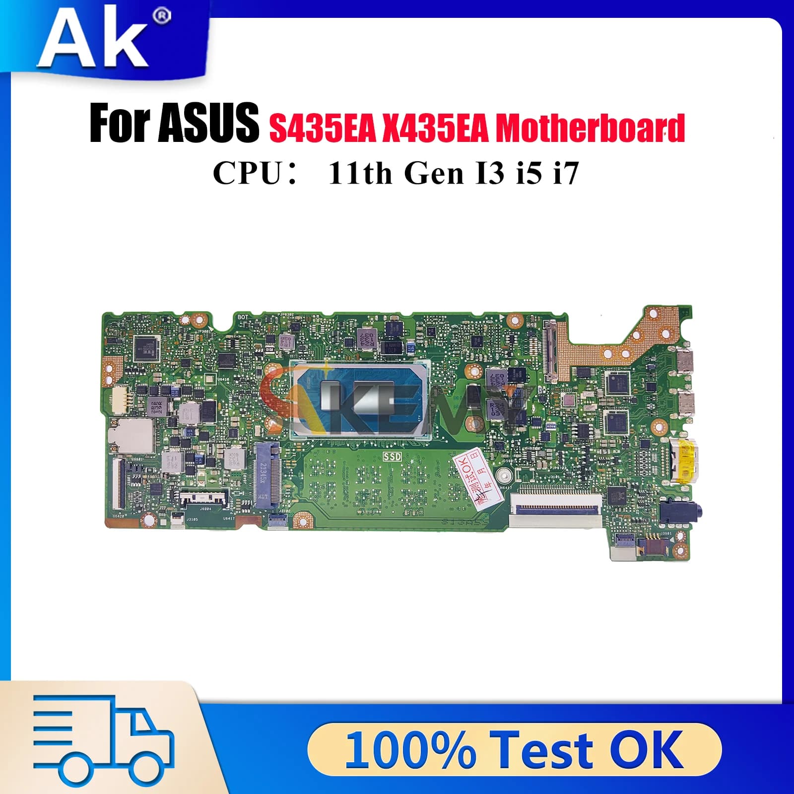 X435EA Scheda Madre Del Computer Portatile Per ASUS VivoBook X435E X435EA S435EA Scheda Madre Del Notebook Con 11th Gen I3 i5 i7 test OK trasporto veloce