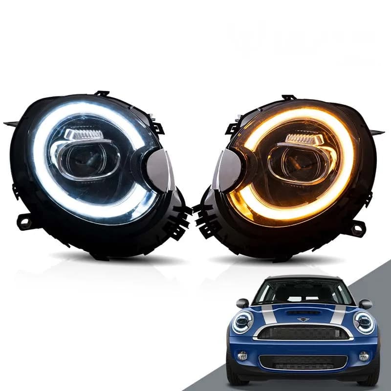 Fari A LED di Montaggio Per MINI COOPER R56 R57 R58 R59 2007-2013 Luci Diurne Streamer Indicatori di direzione Lampada Frontale