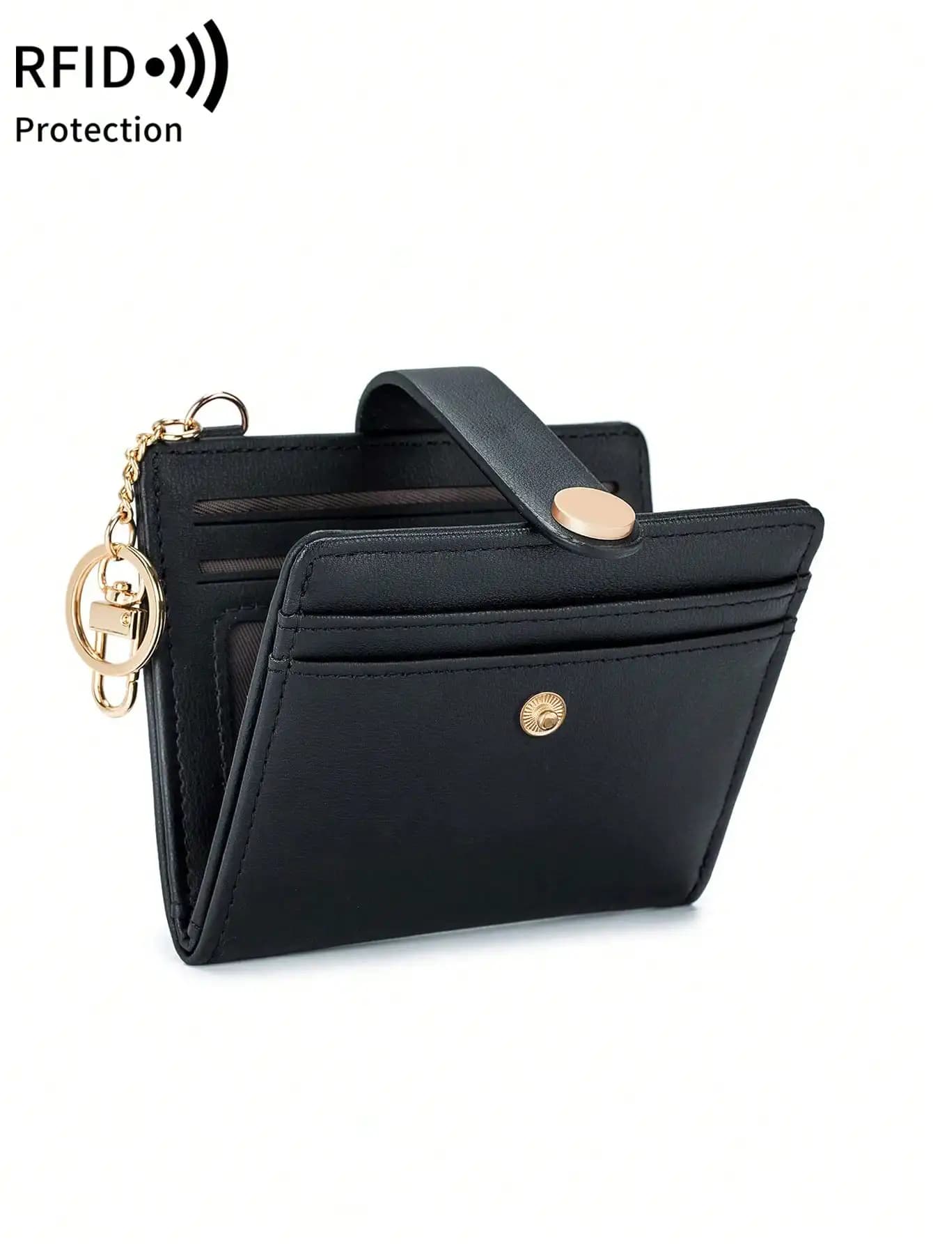 Portafoglio super sottile da donna MIYIN, porta carte di credito bifold con blocco RFID, tasca portamonete con cerniera, finestra per documenti e portachiavi, alla moda e leggero, adatto per l'uso quotidiano per contenere contanti, monete, ricevute, banconote, chiavi, documenti d'identità, carte di credito. Regalo ideale per chiunque