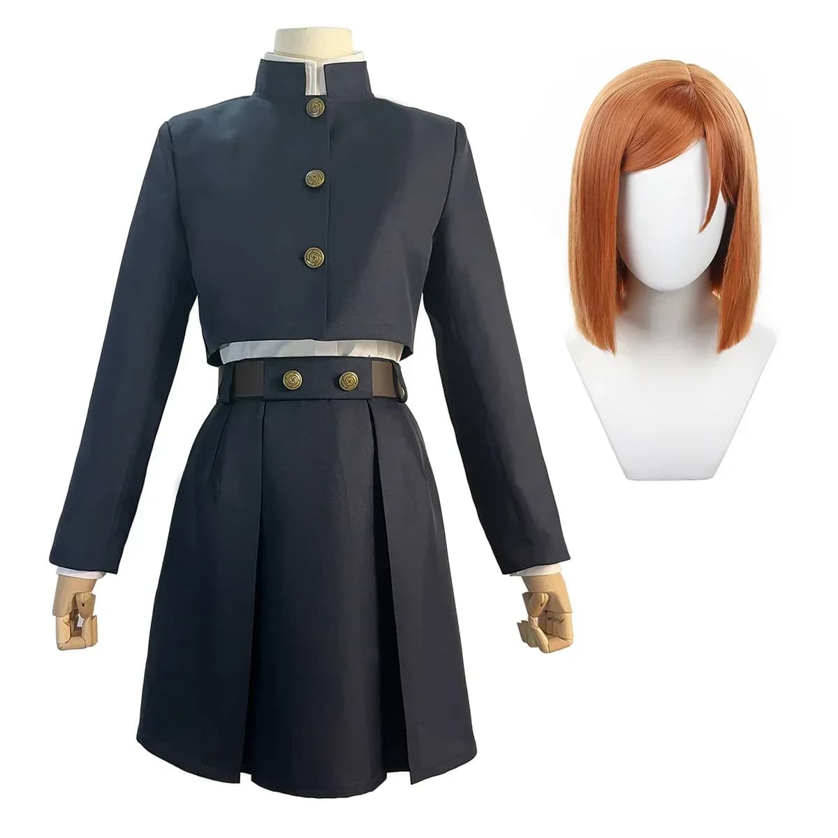 Halloween 2026 Holoun Jujutsu Jjk Manga Anime Kugisaki Nobara Cosplay Kostuum Pruik Jas Rok Rose Net Synthetische Halloween Ker