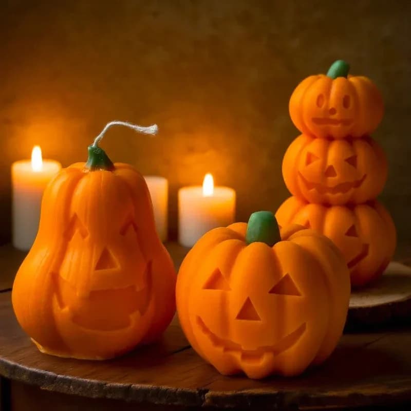 Halloween Devil Pumpkin Silicone Candle Mold for Handmade Aroma Resin Casting Creative Halloween Craft Supplies