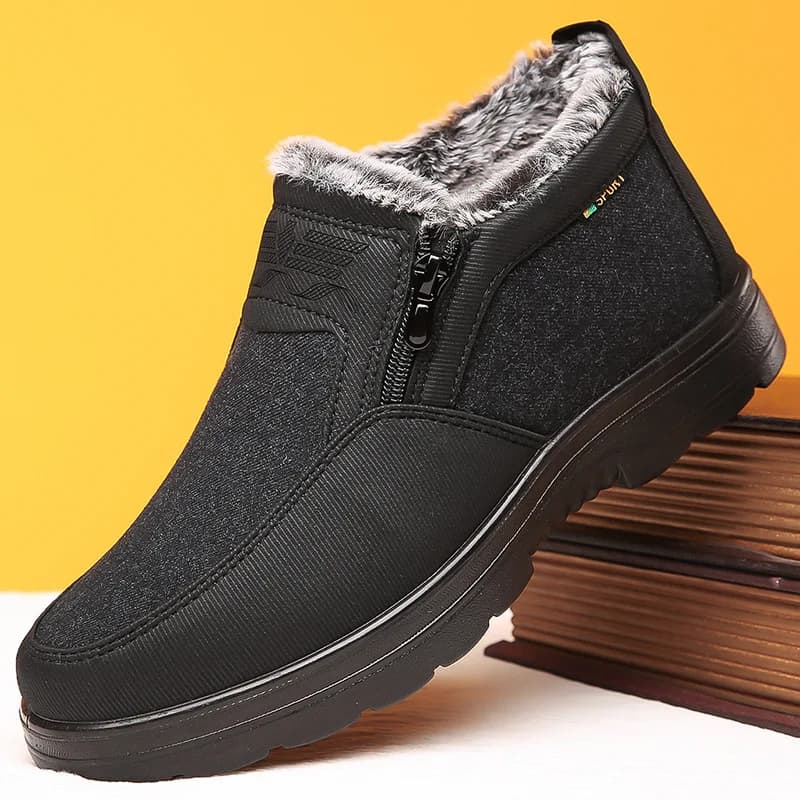 Stivali da neve da uomo Stivaletti casual da esterno moda Stivali invernali alti in cotone per uomo Stivaletti invernali caldi in peluche Botas Hombre