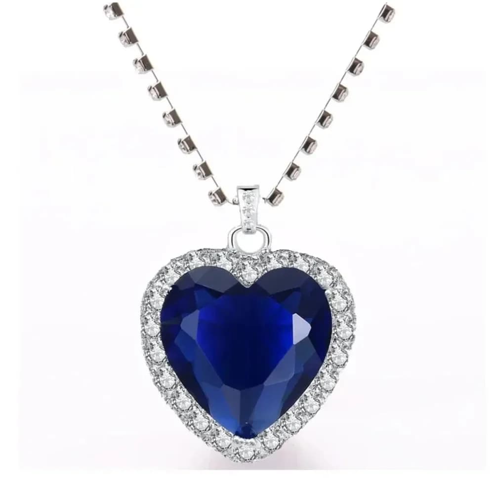 New Simple Ocean Heart Blue Love collana con ciondolo eterno Street Ladies nicchia Creative Trend gioielli regalo di moda personalizzati