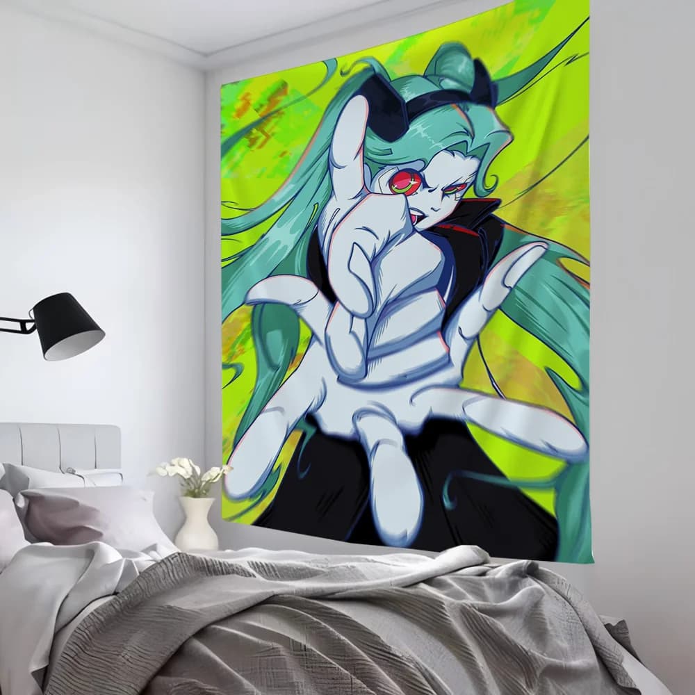 Rebecca Animated C-Cyberpunk Arazzo Room Decor Panno da parete Party Appeso Sfondo Room Decor Baby Room