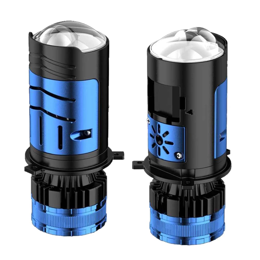 140W H4 LED Mini Lente Del Proiettore 6500K Fascio Alto Basso H4 Solenoide Turbo Ventilatore Auto Faro Super Luminoso 12V Per Auto/Moto