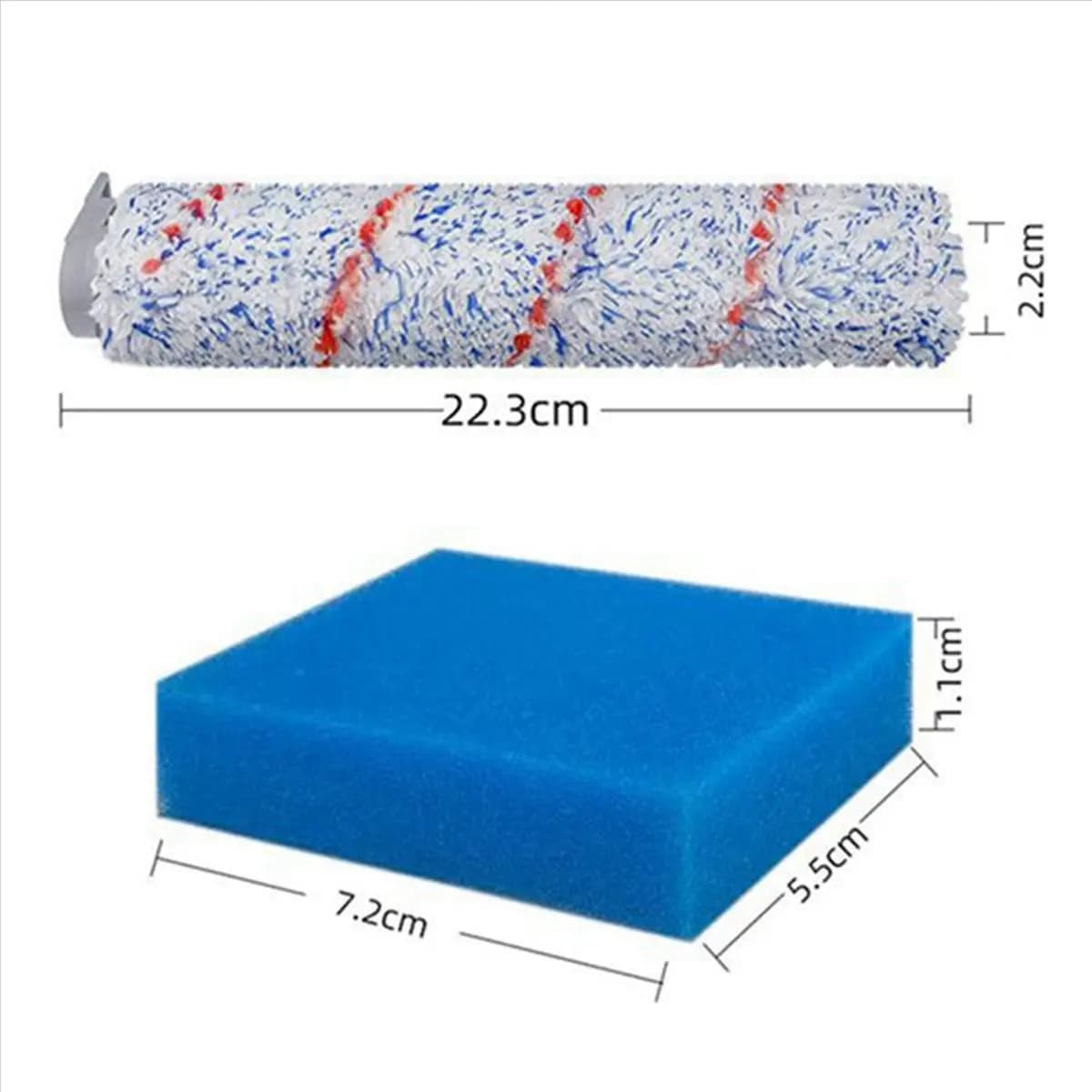 2 set of filter brushes and spare parts in pre-filter foam for Tineco IFloor HF10E-01 Cordless Wet Dry