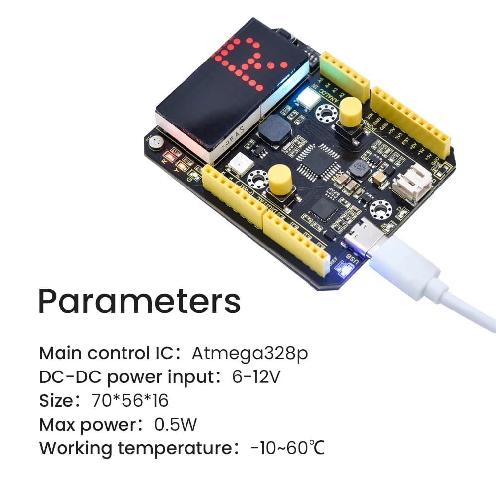 Keyestudio Max Board Support for Arduino + Mixly Main Control IC Atmega328p CP2102 USB for Arduino STEAM Electronic DIY Kit