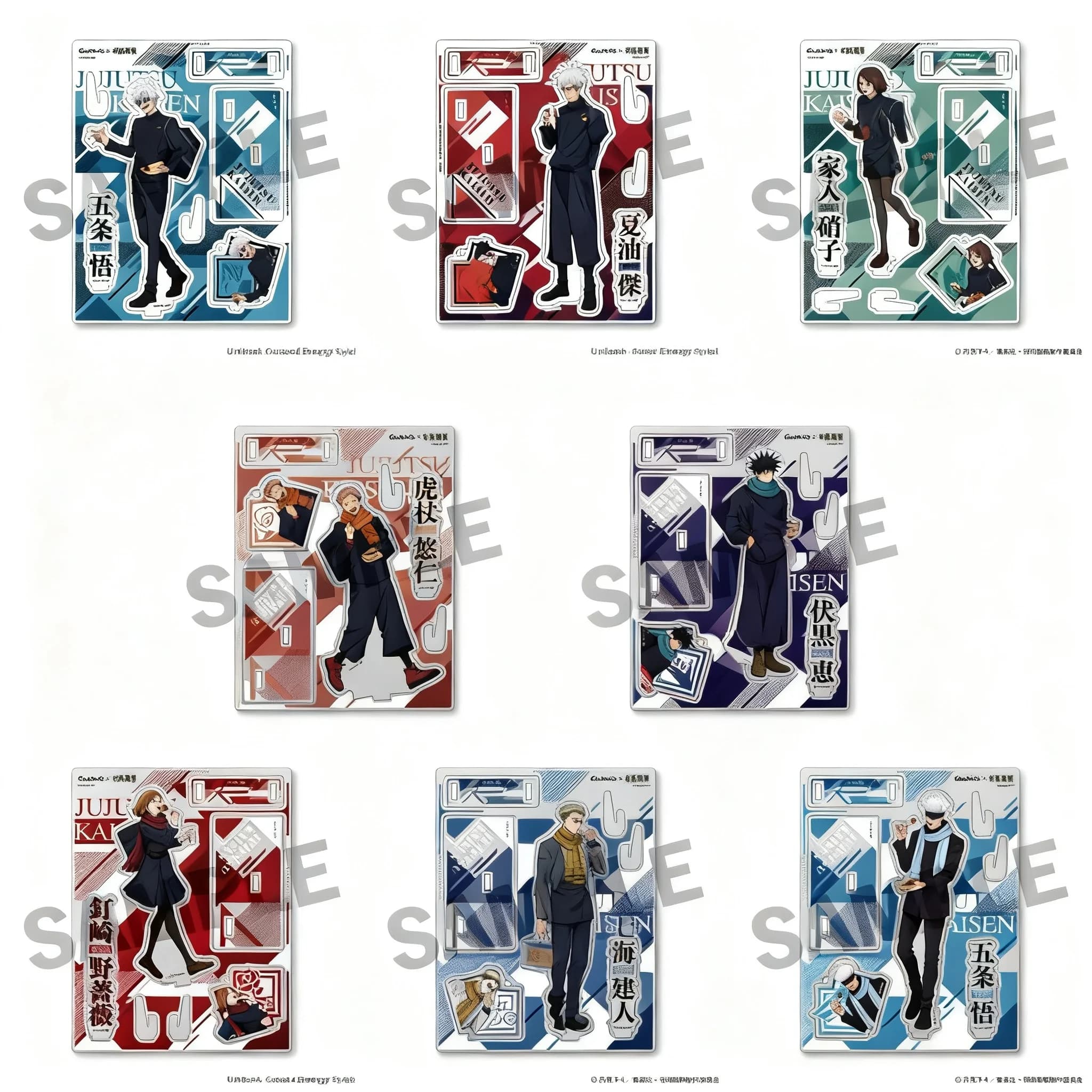 Jujutsu Kaisen GINDACO Takoyaki 2024 Set di Portachiavi e Supporto in Acrilico, Merchandise Anime, Figurina da Collezione, Decorazione, Regalo per Fan