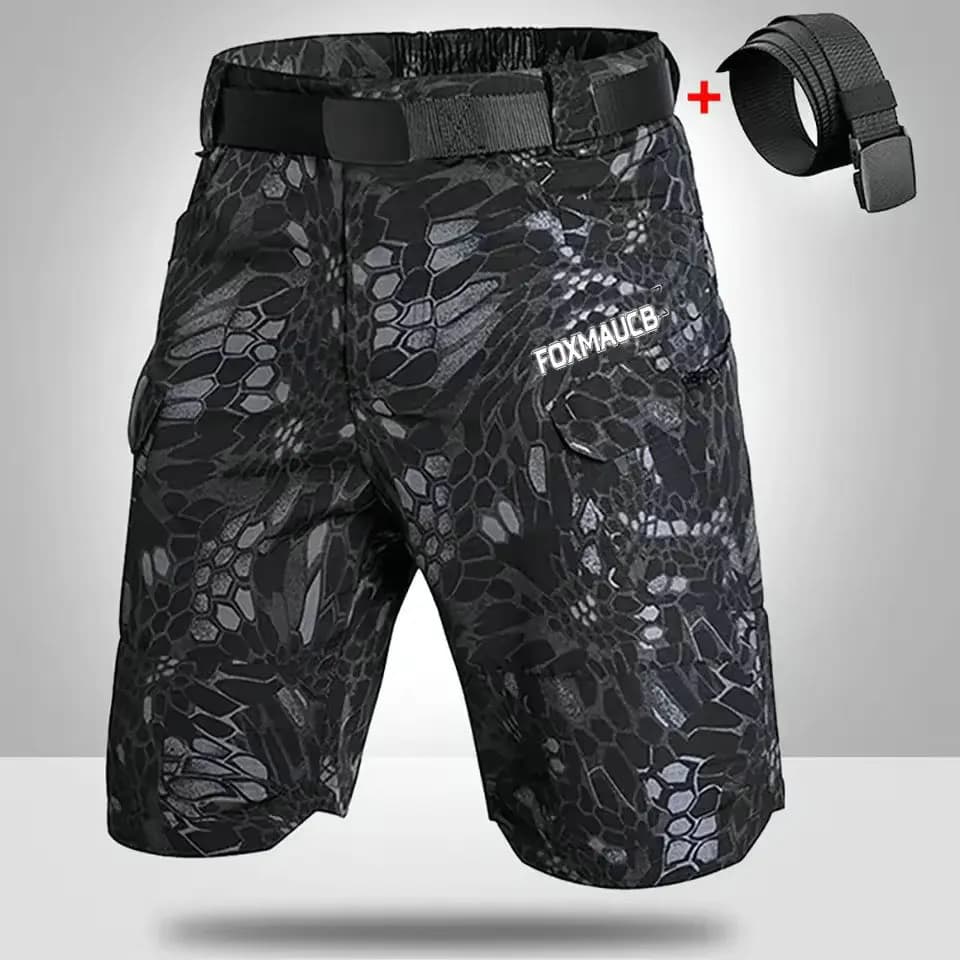 FOXMAUCB Pantaloncini da trekking da campeggio Pantaloni da discesa Pantaloncini da uomo traspiranti Abbigliamento da bicicletta Pantaloni da carico da motocross per mountain bike da strada