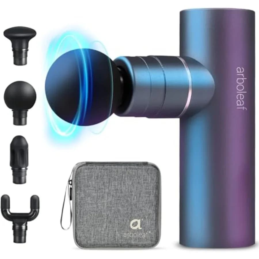 Portable Electric Massage Gun in Metal for Massage Deep Textiles, with Case, for Back, Body, Muscular Pain and Pain Lift