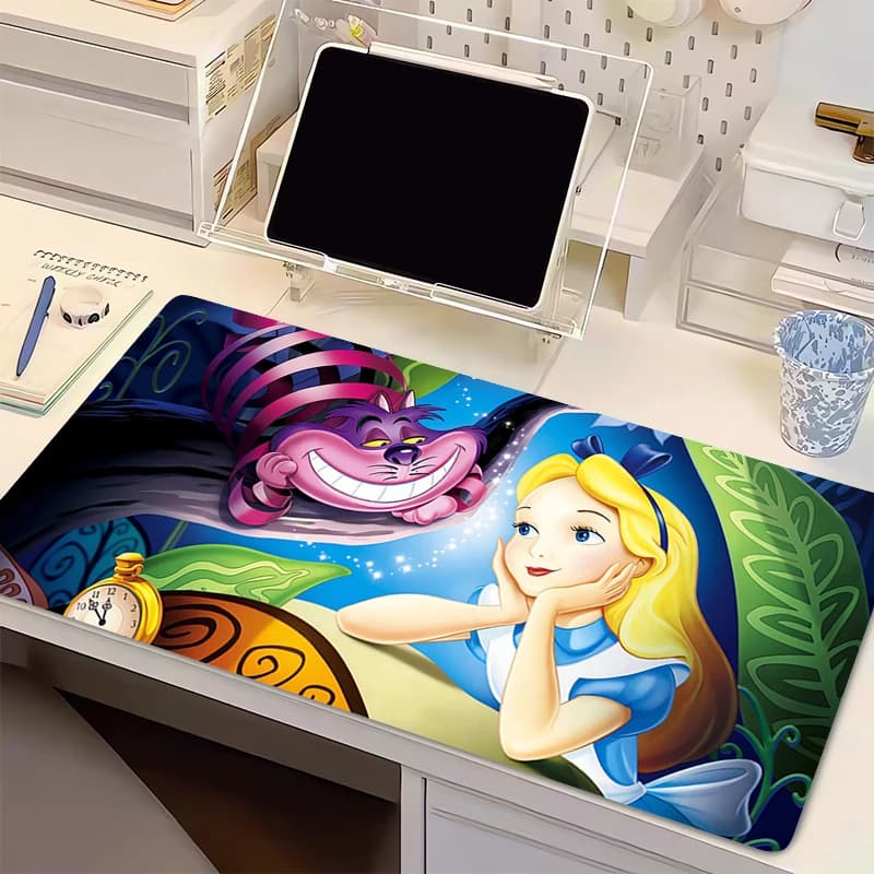 Tappetino per mouse da gioco 90x40 cm A-Alice nel Paese delle Meraviglie, tappetino per computer XXL, tappeto anime, accessori per tastiera gamer, tappetino da tavolo