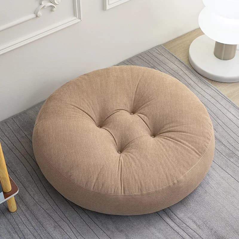 EIFLOY-Corduroy Floor Pillow Cushion Sitting, Round Adults Meditation Futon, Sofa Couch Back Seating Pouf, Indoor Outdoor