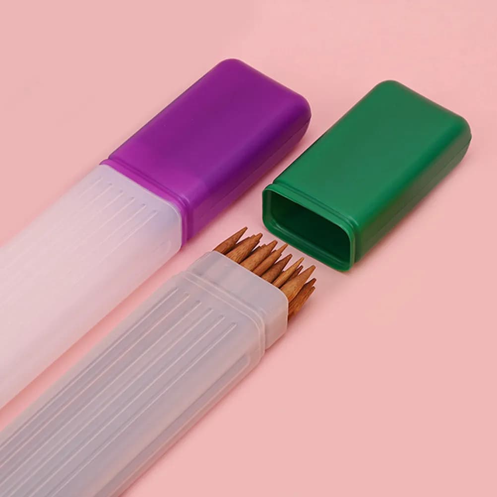 2 Pezzi Contenitore Porta Aghi in Plastica, Tubo Organizzatore per Aghi da Maglia, Cucito, Ricamo, Stuzzicadenti e Piccoli Oggetti
