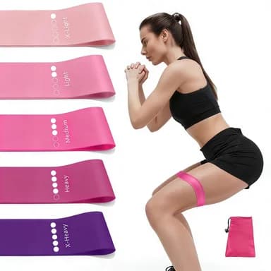 Fasce di Resistenza Diverse, Banda per Yoga, Fitness, Allenamento, Tensione per Fianchi, Gambe, Squat, Danza, Elastico ad Anello per Stretching