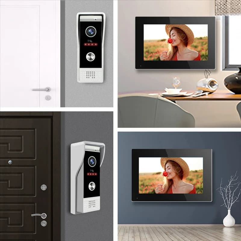 Sistema citofonico campanello video Wifi 3CGRO-TUYA con protezione di sicurezza per monitor touch da 10 pollici per accesso domestico in villa