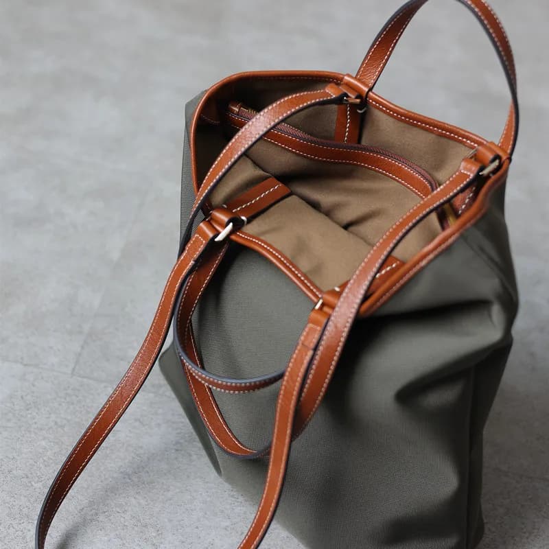 Women's Nylon Tote For Working Practical Soft Shoulder Bags Comfortable Handbag With Zipper Compartment