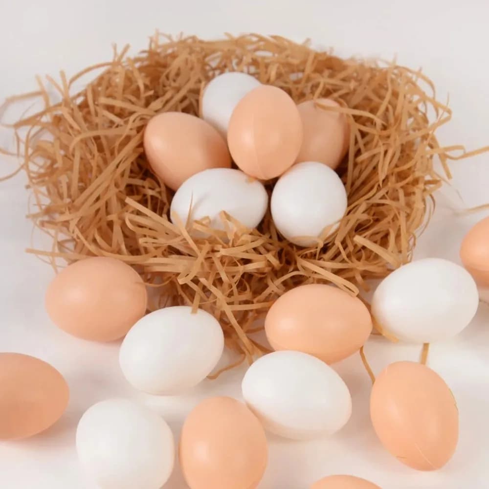 5/10 Pezzi Uova di Plastica Simulate per Decorazione Pasquale, Fai-da-Te, Decorazione Casa, Giocattolo Educativo per Bambini
