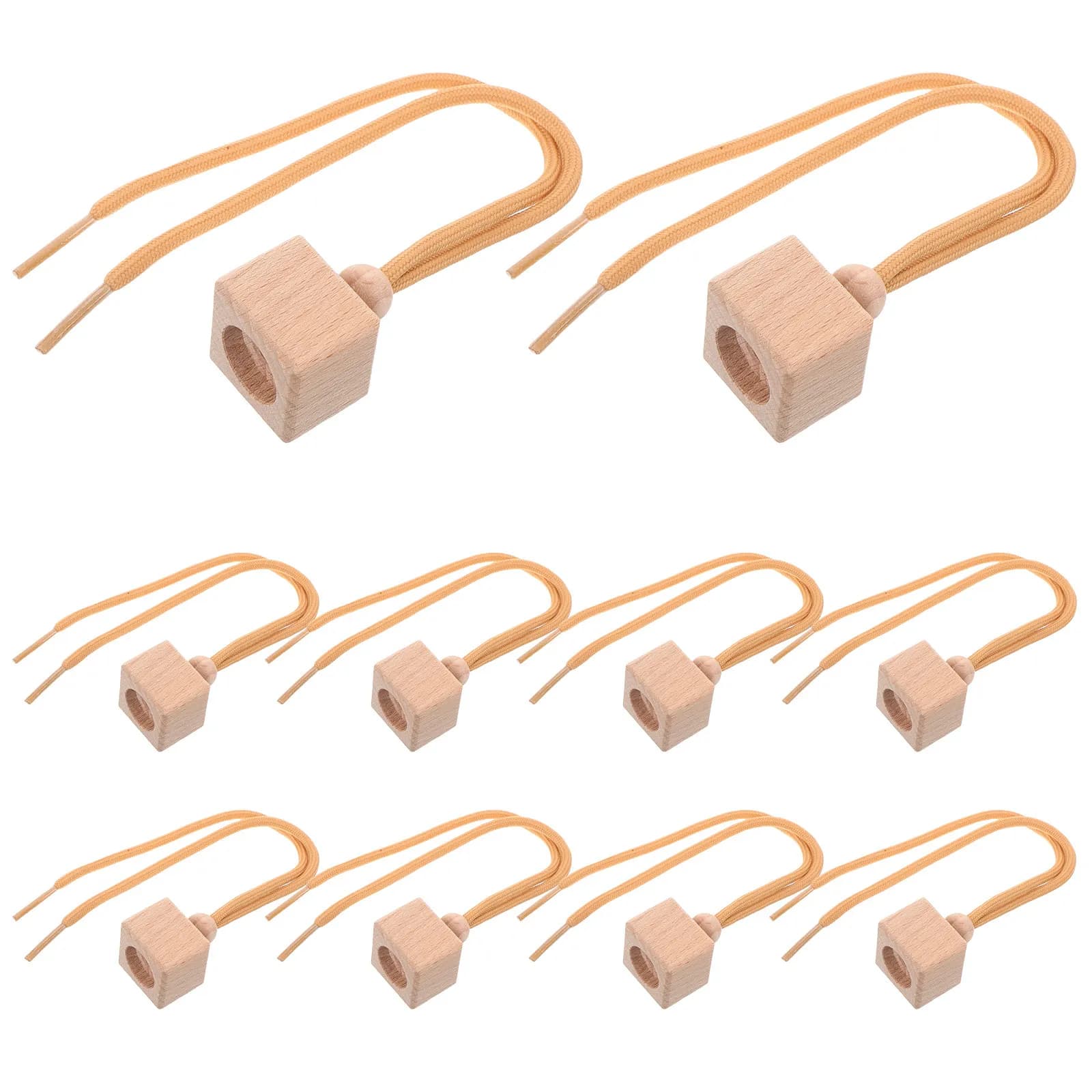 10 Tappi in Legno di Faggio per Bottiglie di Profumo, Tappi Triangolari Naturali, Diffusore di Oli Essenziali da Appendere in Auto, Ornamento in Legno di Ricambio