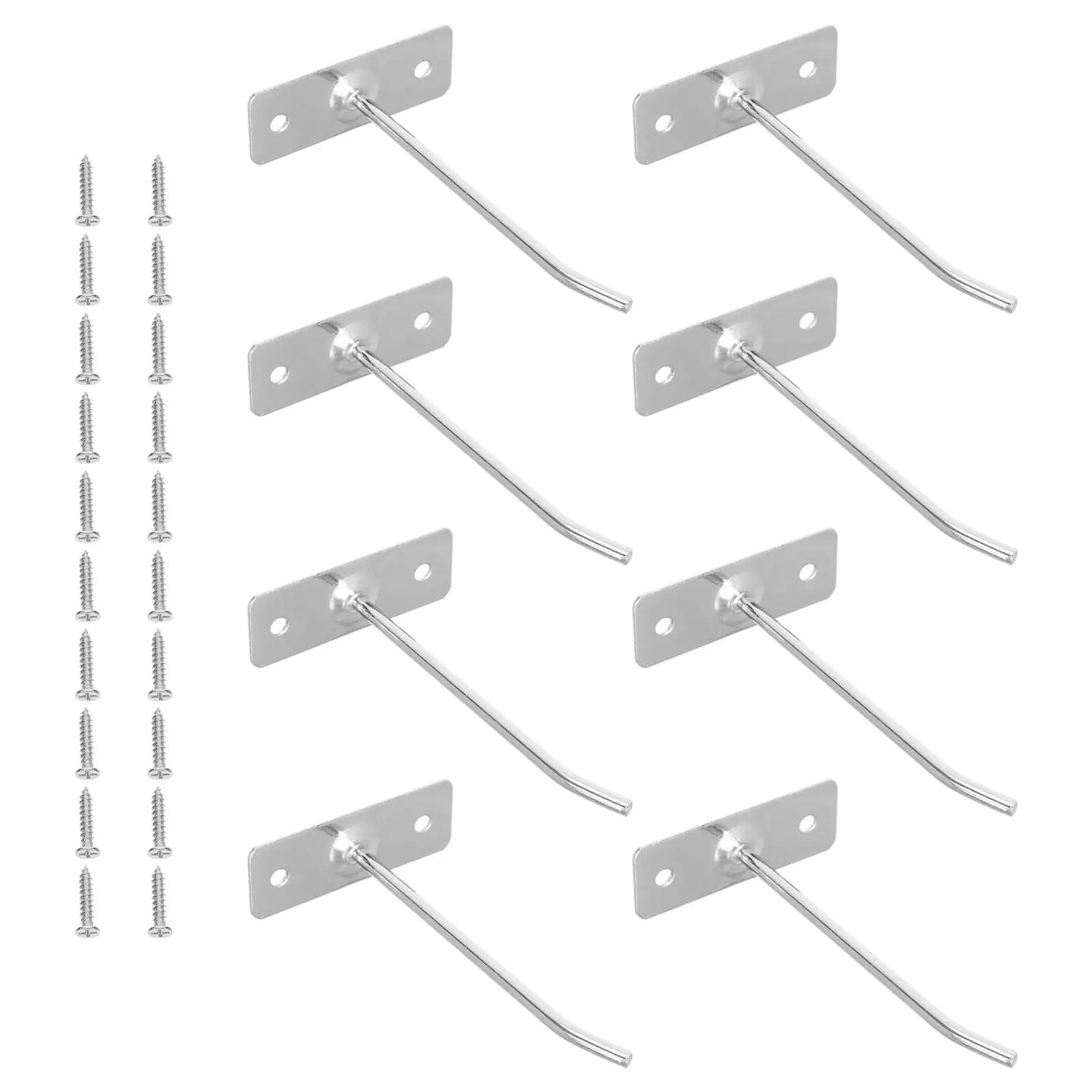 20Pcs Metal Screw in Wall Hooks for Boards Sturdy Shelf Hardware Home Storage Hook Wall Mounted Coat Hat Kitchen Organizer