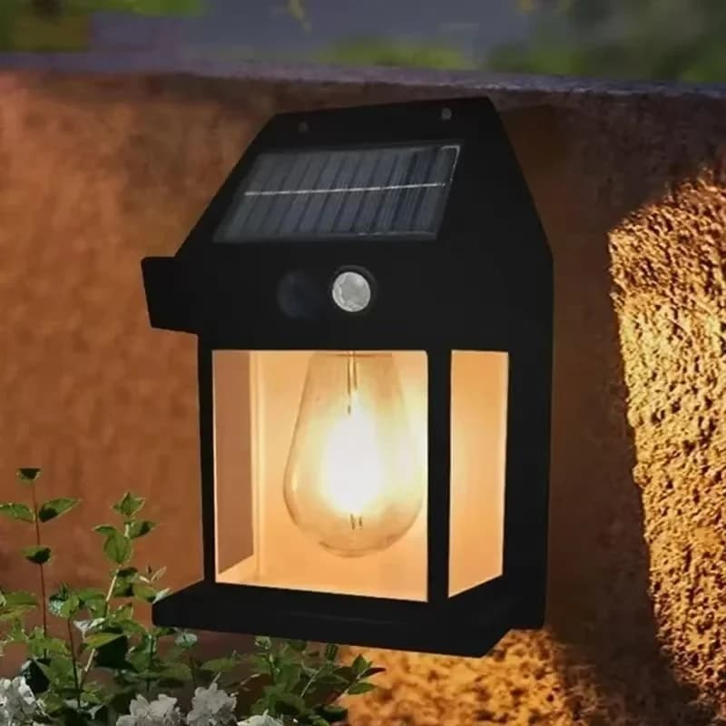 Potente lampione solare a LED per esterni Lampada solare impermeabile Decorazione da parete per percorso da giardino Apparecchio di illuminazione esterno