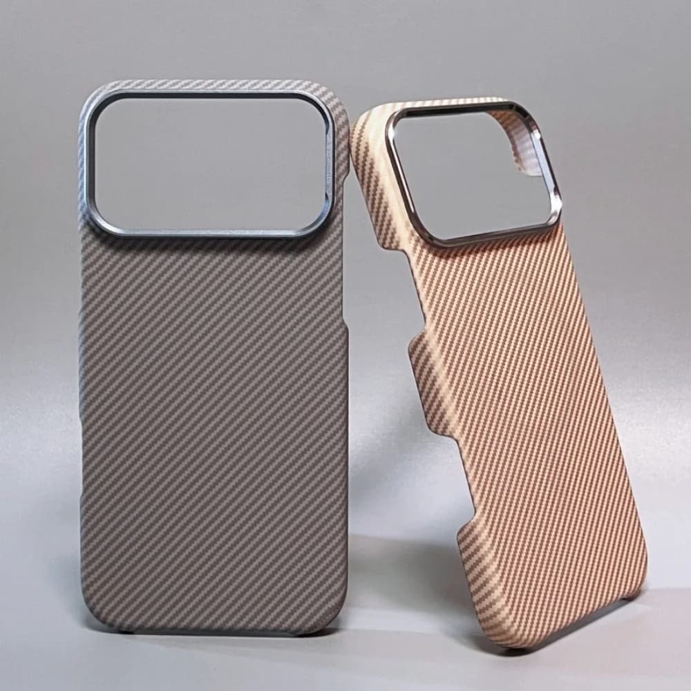 Custodia rigida Magsafe in fibra di carbonio per iPhone 16 17 15 14 Pro Max 17Air/Pro Custodia protettiva magnetica con lente in lega di ricarica wireless