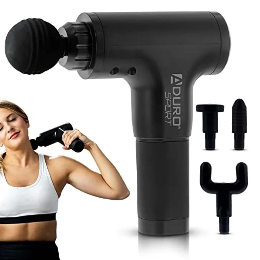 Aduro Percussion Massage Gun, Muscular Massage Portable Background, Electric Device for Therapy and Muscular Recovery