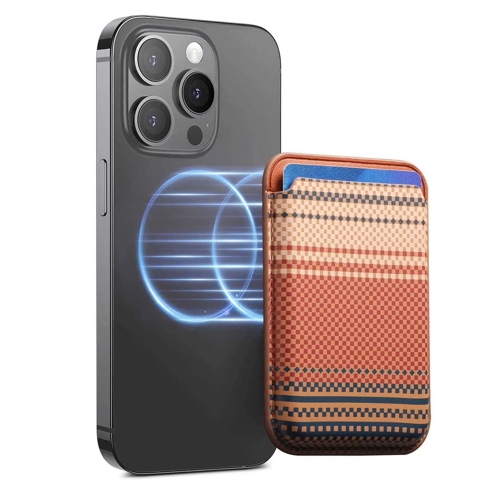Custodia a Portafoglio in Pelle con Porta Carte Magnetico Stile Semplice per iPhone 17 Pro Max 16 Plus 15 14 13 12 11, Cover Protettiva Pratica con RFID