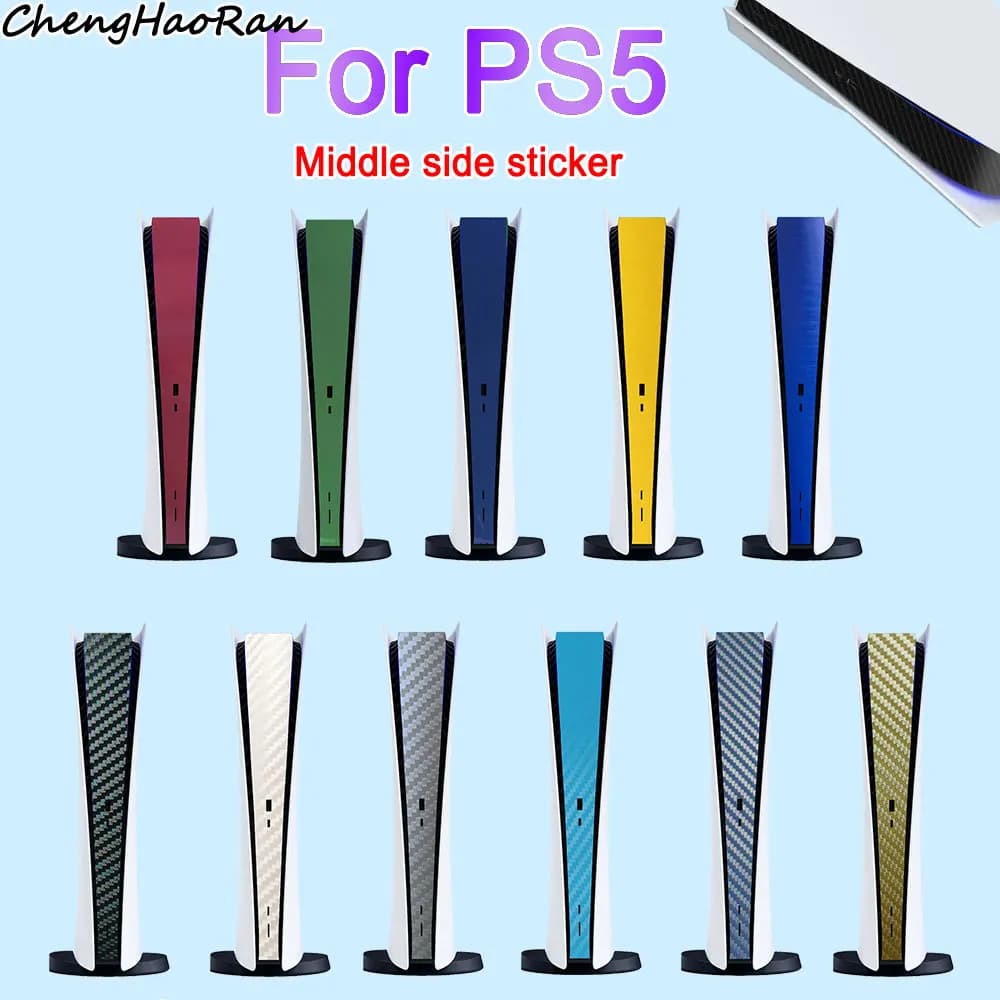 1 pezzo per PS5 adesivo di protezione laterale centrale per PlayStation 5 PS5 Console di gioco adesivi Skin Cover pellicola protettiva