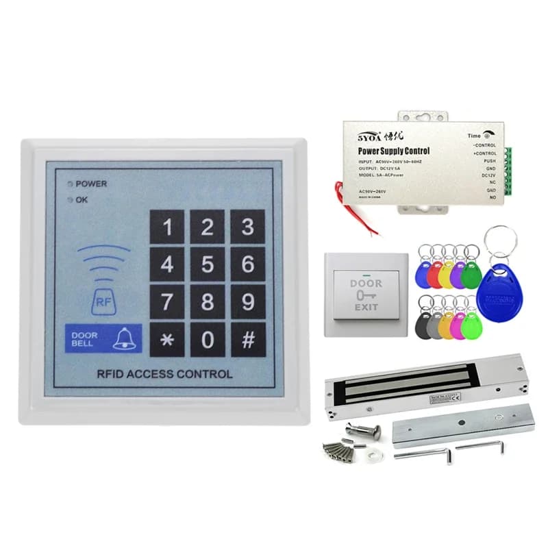 5YOA Sistema di controllo accessi RFID Apriporta elettronico sicuro Set digitale per garage domestico Kit serratura intelligente RFID magnetica elettrica