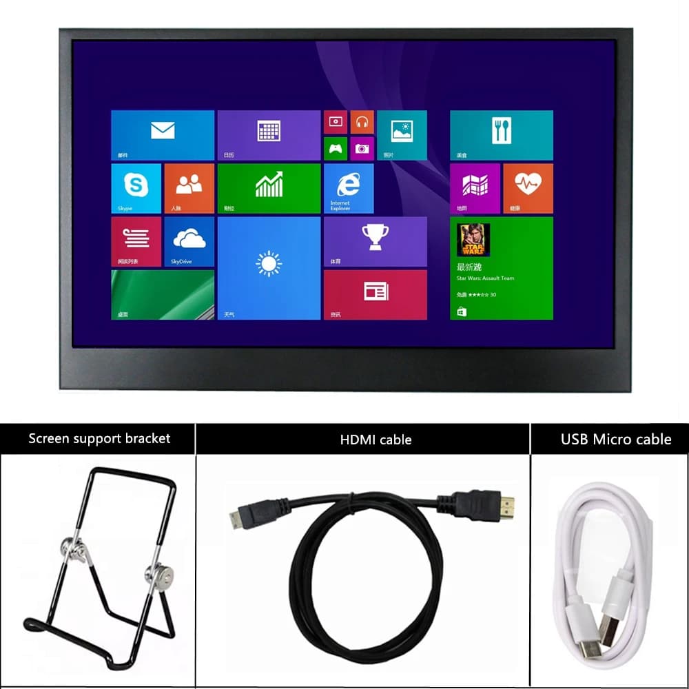 11.6 Inch Portable IPS Monitor Game Expansion Screen Brace 16:9 External secondary screen for laptop/Raspberry Pi/PS5/Xbox