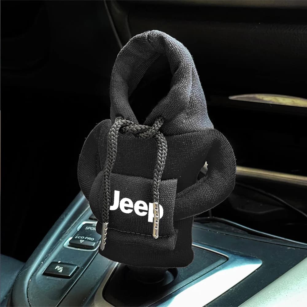 1/2 pezzi felpa con cappuccio pomello del cambio per auto copertura maniglia manuale cambio leva copertura decorazione per Jeep Renegade Wrangler Compass Grand Cherokee