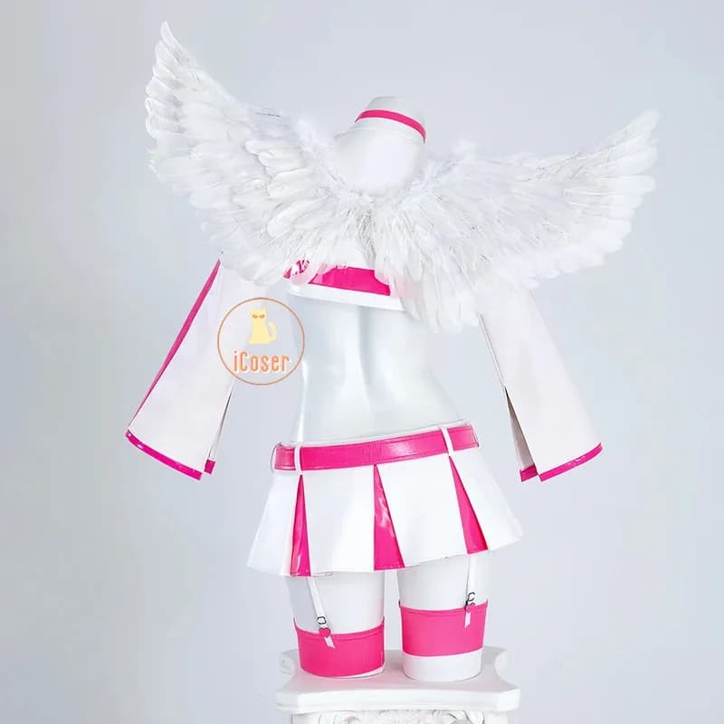 Lilysa Amano Liliel Costume Cosplay Parrucca Gonna Anime 2.5 Dimensionale Seduzione Uniforme Ali Copricapo Festa di Halloween per le donne;